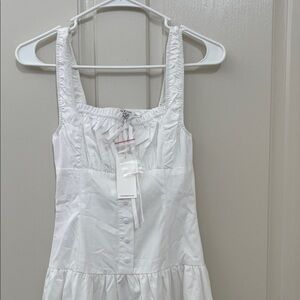 Moon River White Sleeveless Dress
